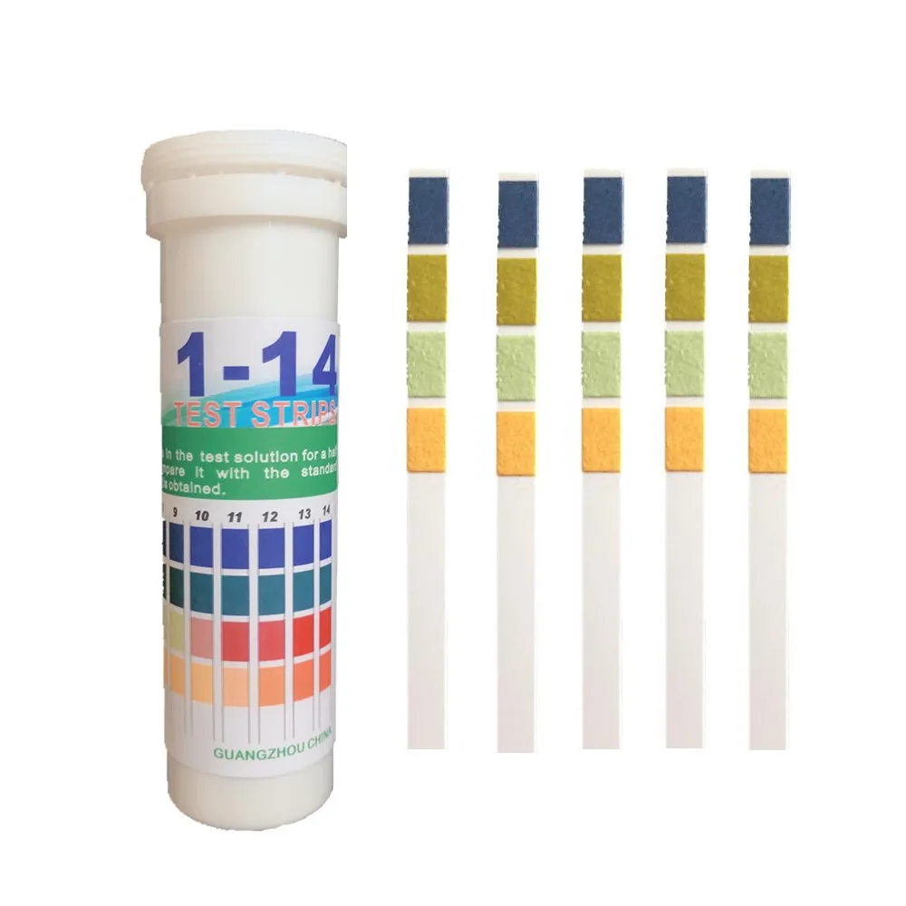 480 unidades 6 bolsas PH 1-14 papel de prueba con tabla de colores multiusos agua cosmética ácido alcalino tiras de prueba para cocina diaria jardín productos de prueba 