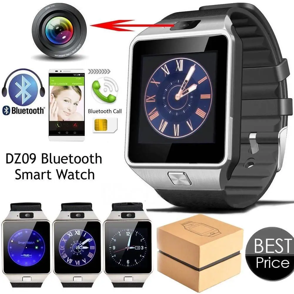 2019 amazon Лидер продаж оптовая продажа фитнес Носимых Смарт часы DZ09 Smartwatch сенсорный экран SIM Smartwatch