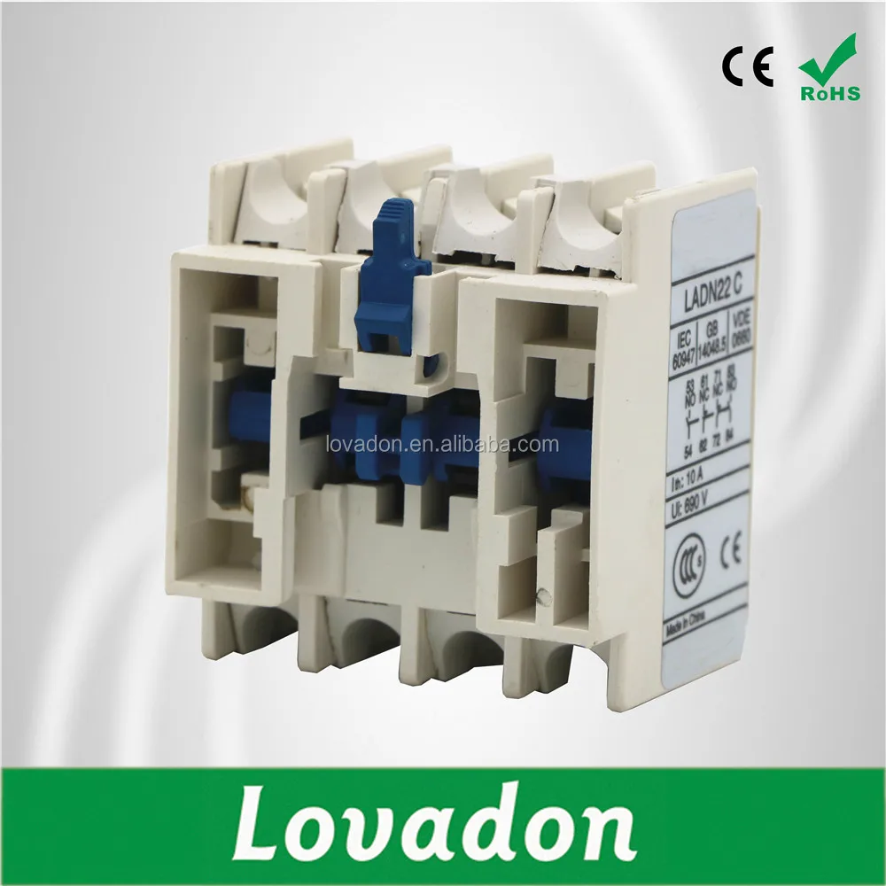 Hot Sale LADN22 Auxiliary Contact Block - 2NO+2NC Front Mounting Screw Clamp Terminals for Electric Contactor