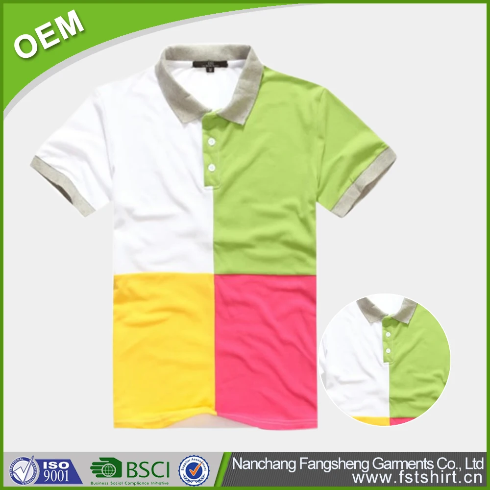 bright colored polo shirts