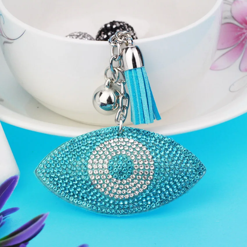 
 Металлический брелок с кристаллами и сглаза, унисекс, автомобильный брелок, Женские Подвески, подвеска для сумки, брелки, ювелирные изделия  &nbsp;