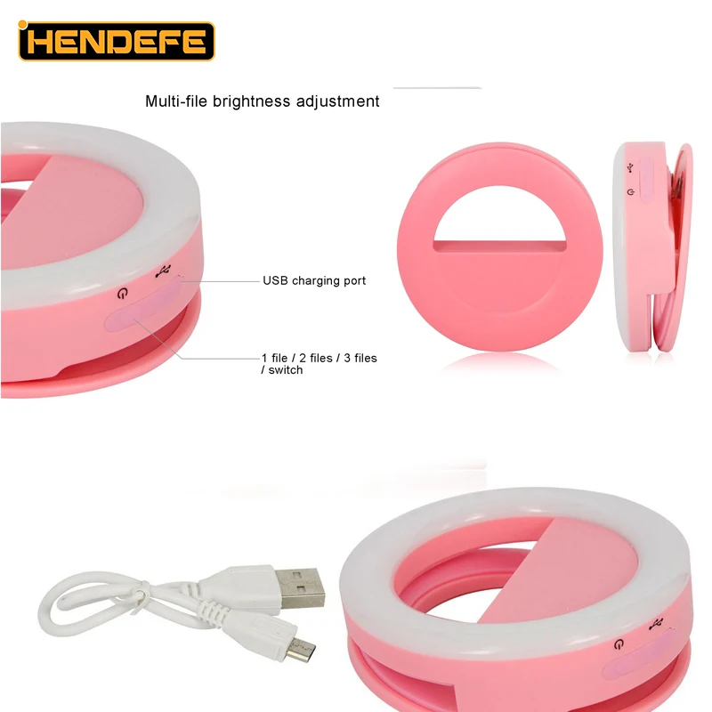 RK14 ringlight изготовленным на заказ логосом перезаряжаемая светодиодная кольцевая вспышка для селфи SOS со светодиодной подсветкой мобильного телефона монопод с сигналами