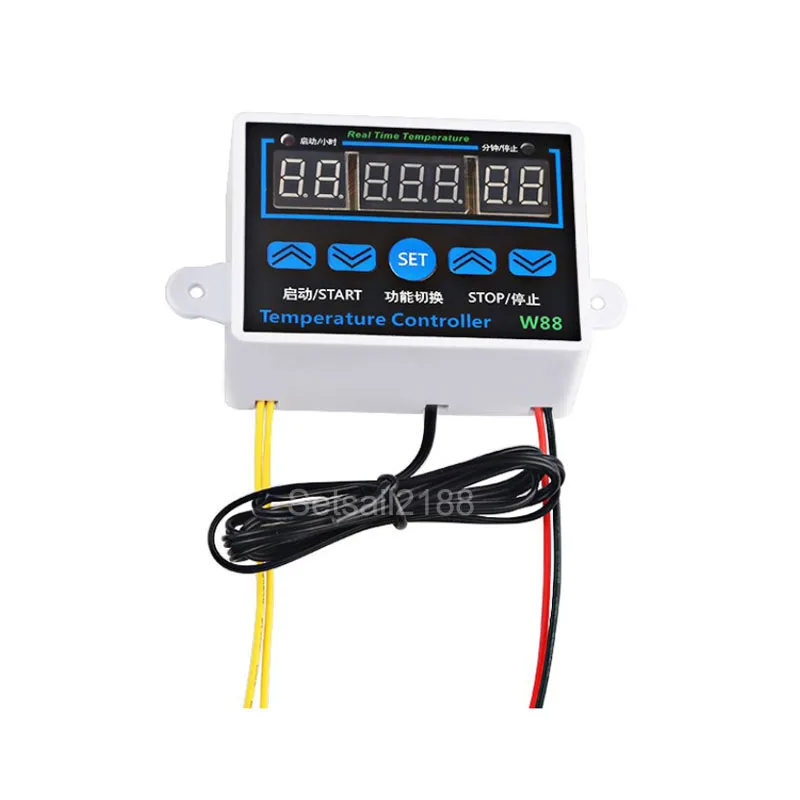 W88 12V/220V Digital LED Temperature Controller Thermostat Control Switch Sensor