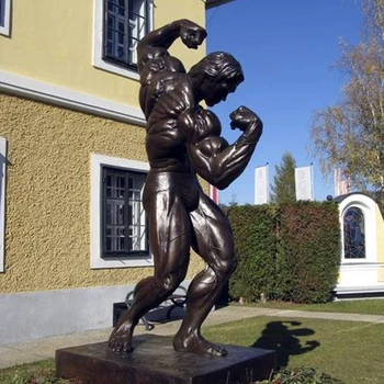 Life Size Arnold Famous Muscle Nude Man Sculpture - Buy Bronze Nude Man