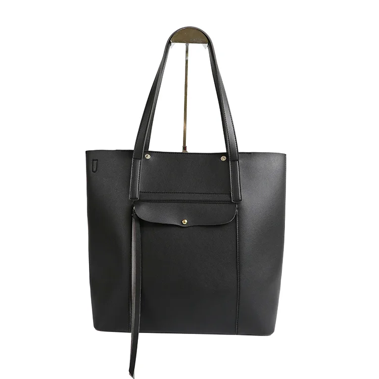 plain leather tote bag