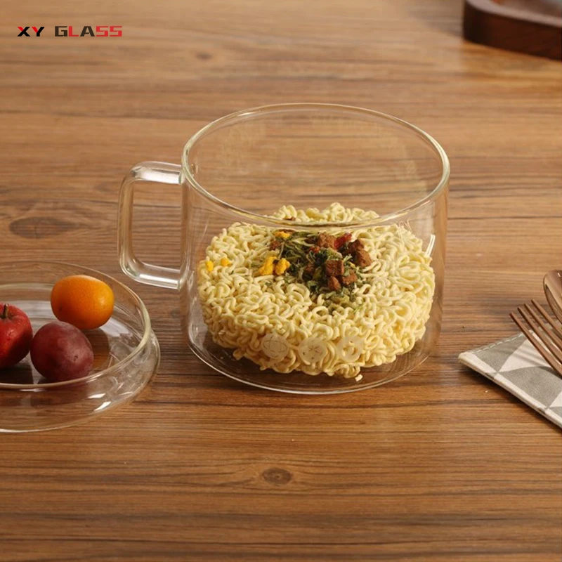 Classical Heat Resistant Borosilicate Glass With Cover Handle Lid Terrarium Bowl