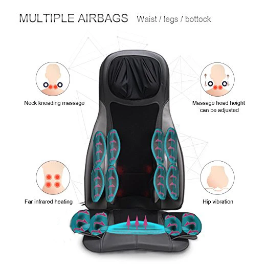 LUYAO Heated Massage Cushion for Chair & Car | Vibrating Back Support Pad  for Pain Relief Full Body Relaxation & Office/Home Use
