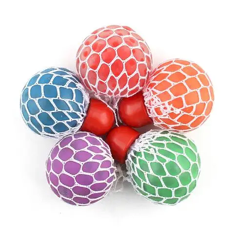 Сетчатый Сжимаемый шарик резиновый шарик-антистресс в форме винограда мяч для детей и взрослых