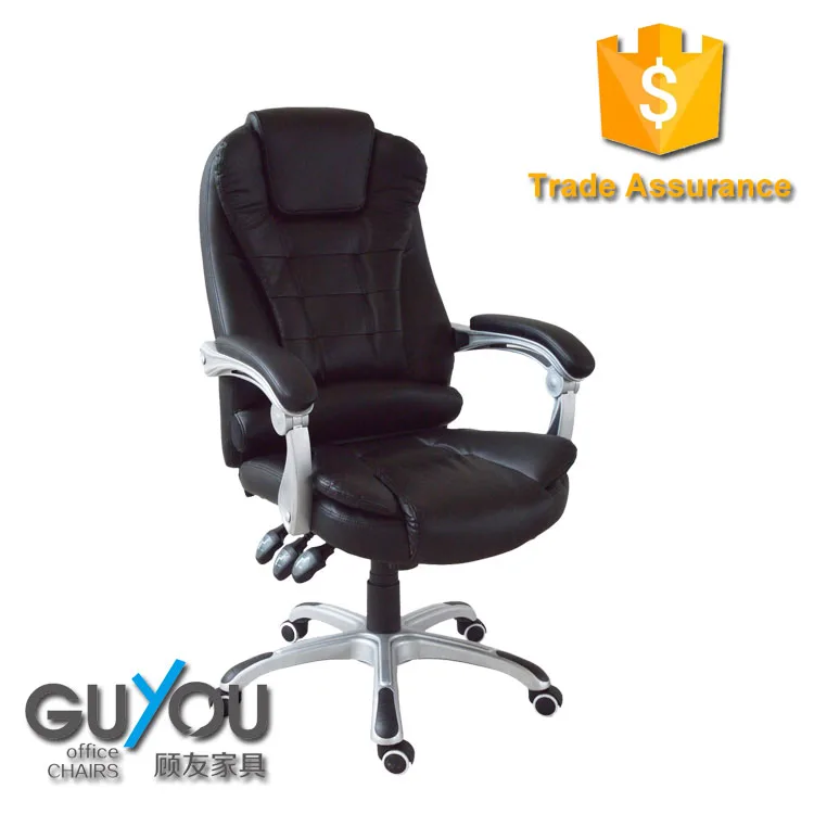 Кондиционер Черный Кожаный Исполнительный Офисное Кресло Вращающееся Кресло-Кровать