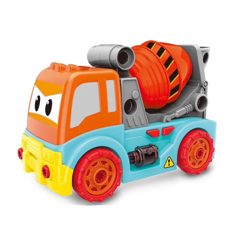 assemble plastic toy remote control cement mixer truck toy for