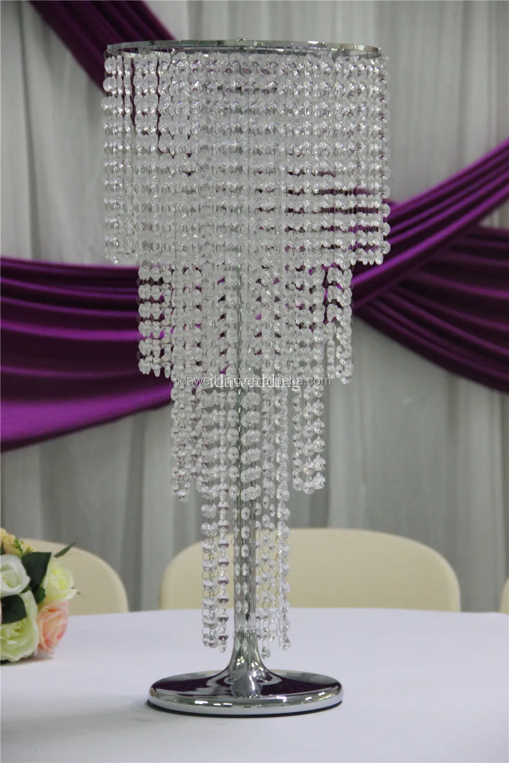 Gl Crystal Chandelier Centerpieces Iron Round Img 6513