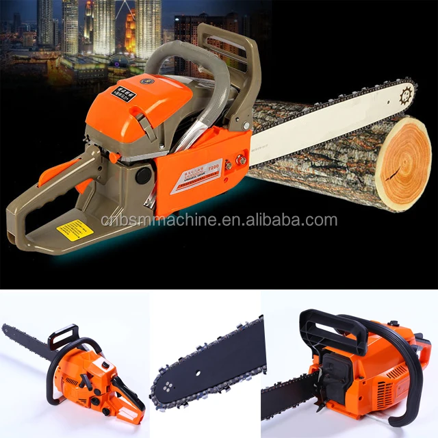 Best price 72cc 2 stroke tree cutting sawing machine 7200gasoline chainsaw