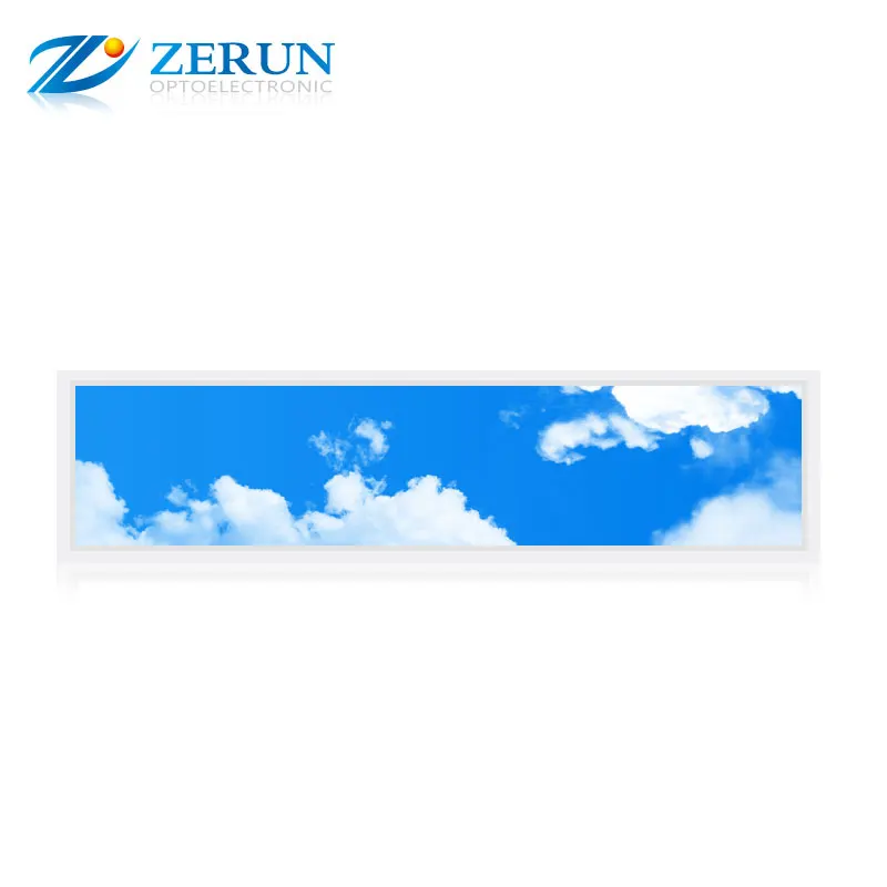 ZERUN Customized Pattern Picture Blue Sky White Cloud  Led Panel Light  30X120 40W 45W 36W Ceiling Lamp Diffuser Panel Lighting
