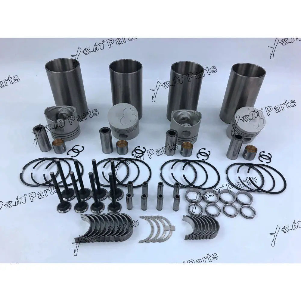 K4E Engine Overhaul Kit With Cylinder Liner Piston Rings Set Engine Bearings Valves for Mitsubishi 3