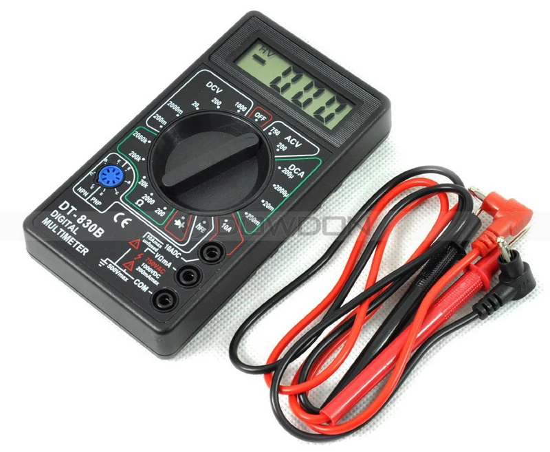 LCD Digital Voltmeter Ammeter Ohm Multimeter DT830B