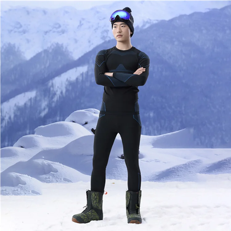 
 Зимнее уличное функциональное термобелье для катания на лыжах, бесшовное нижнее белье, длинные кальсоны для женщин и мужчин  