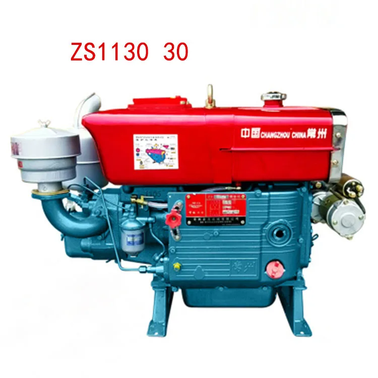 
 ZS1130 одноцилиндровый дизельный двигатель 30hp морской мотоцикл сельскохозяйственные шины 2 тактный дизельный двигатели  
