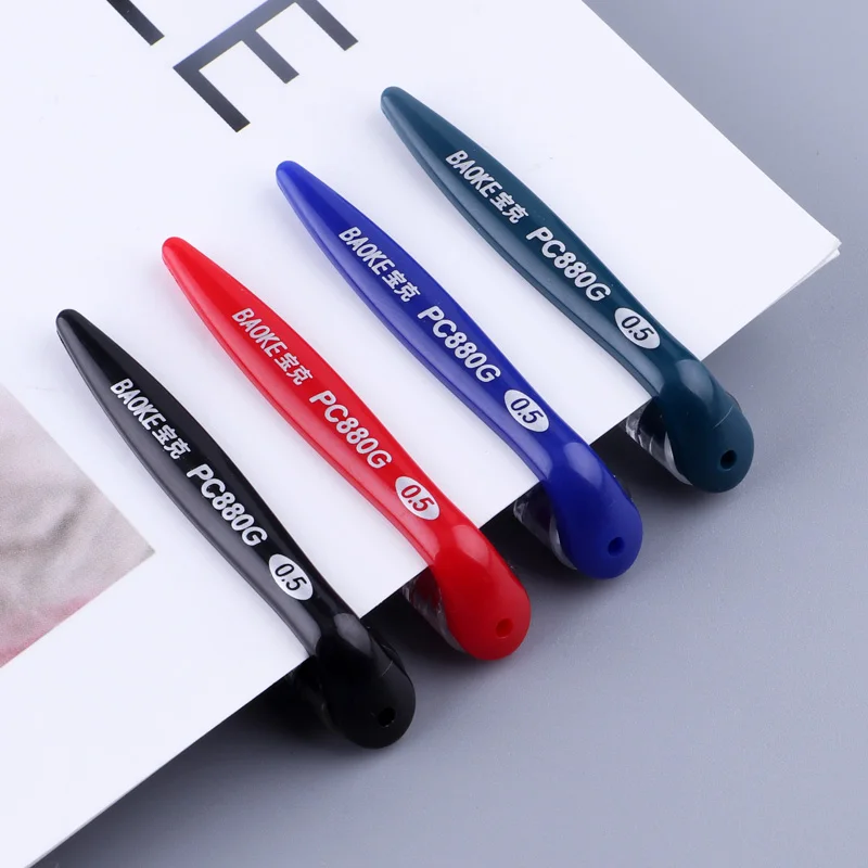 Новые, быстро сохнут, гелевую ручку 4 вида цветов, цвета: черный, синий, красный; Синий-обратная сторона ручек молочного цвета с резиновой ручкой