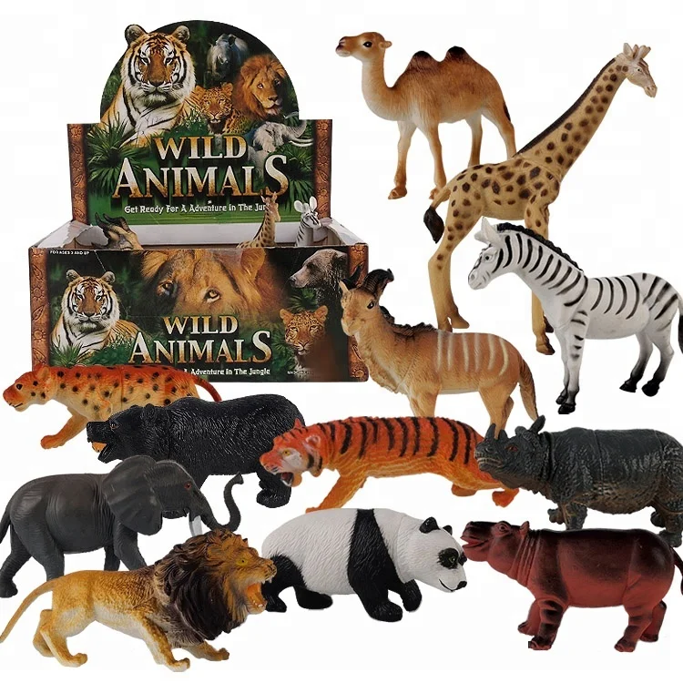 12 Pcs 6 Inch Plastic Wild Animal Toys Set For Kids - Buy Animal Toys  Plastic,Animal Toys For Kids,Wild Animal Set Product on 