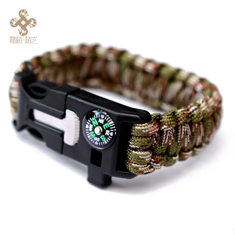 Longjie горные принадлежности для кемпинга Многофункциональный уличный браслет отдыха на природе и приключений альпинистский компас зонтик