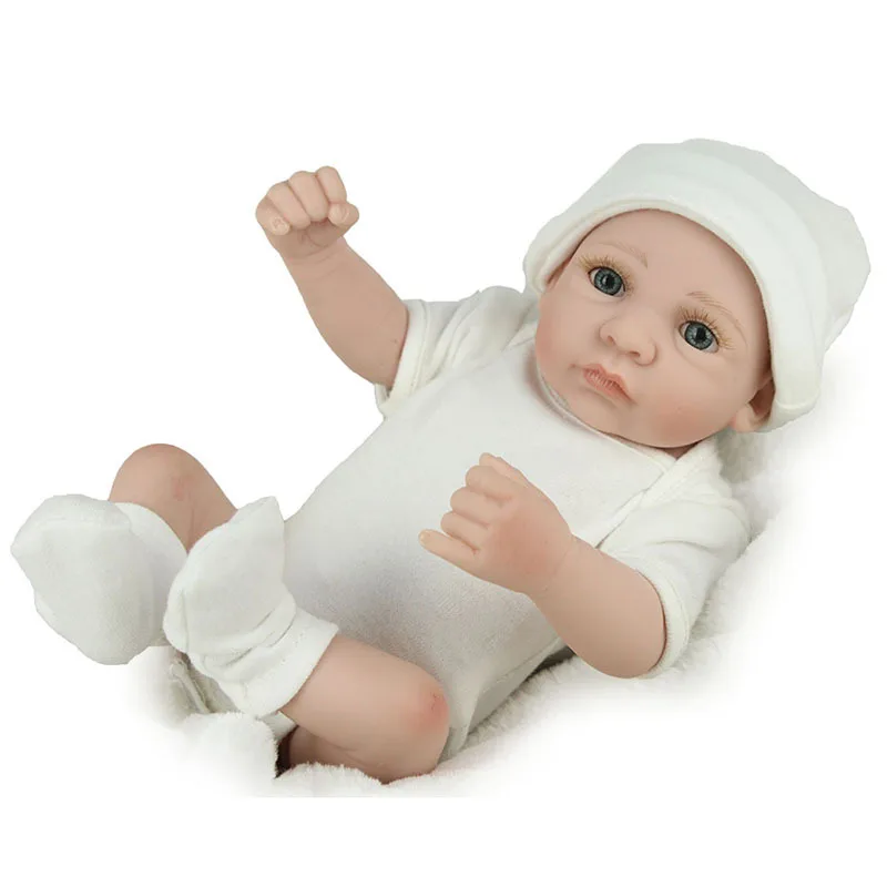 11" Soft Reborn Baby Dolls Black Boy Realistic Vinyl Silicone Newborn Baby Toys 