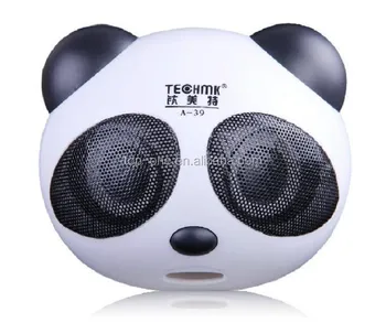 Best promotion gift cheap portable panda shape USB mini speaker for mobile phone and laptop