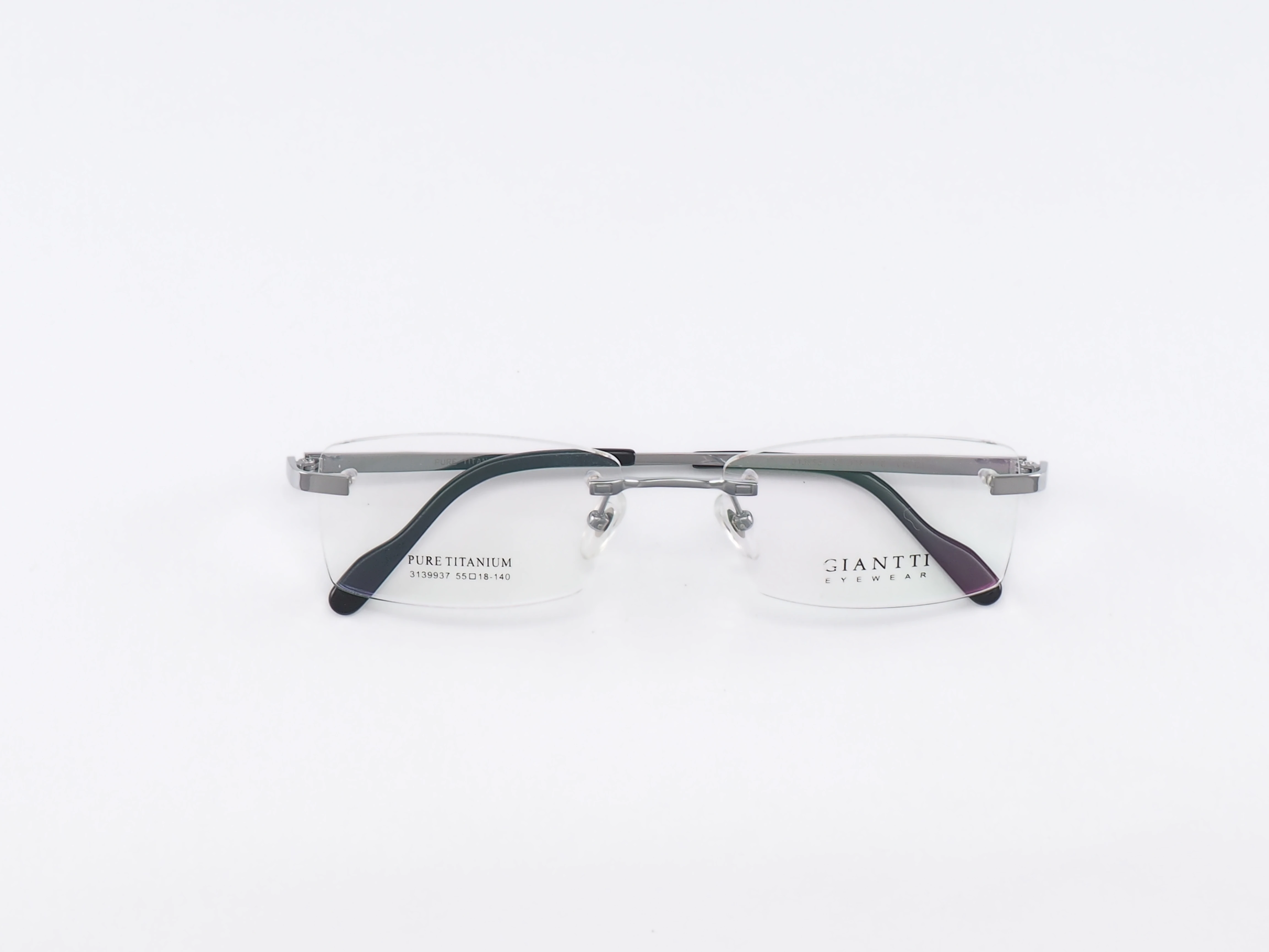 3139937 Trendy Rectangle Rimless Titanium Glasses Frame