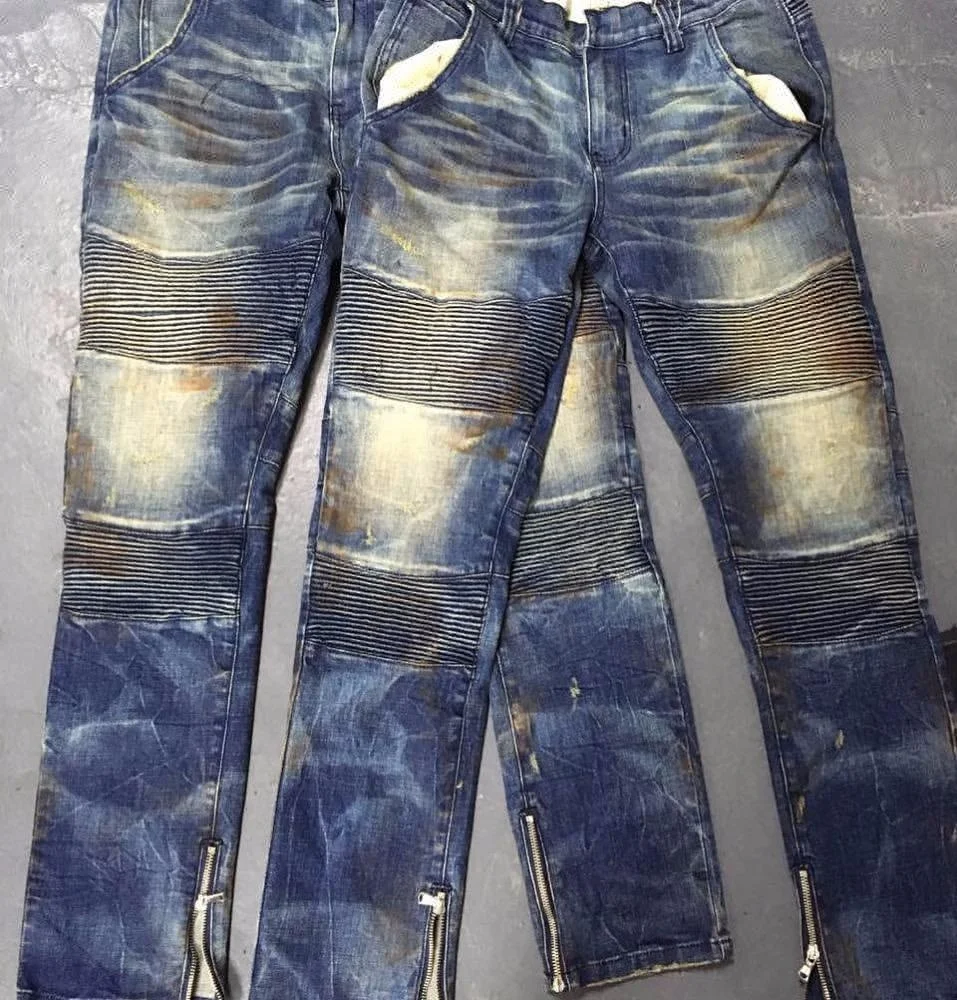 OEM Rose Patches Design Your Own Jeans Guangzhou Jeans Markets Pants in London Acid Wash Jeans 0158