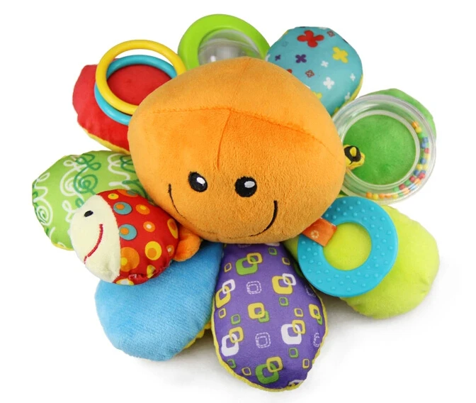 Тянущаяся музыкальная плюшевая игрушка для ребенка, плюшевая погремушка, Прорезыватель для детей, развивающие игрушки