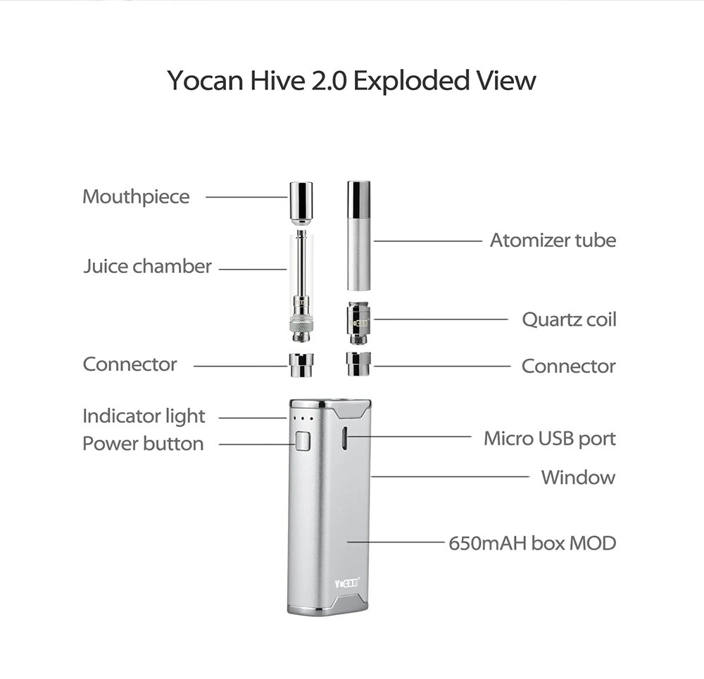 
 Alibaba express, лучшие электронные сигареты Hive2.0 vapor ecig 650mAh Hive 2,0 Yocan Hive 2 Kit  