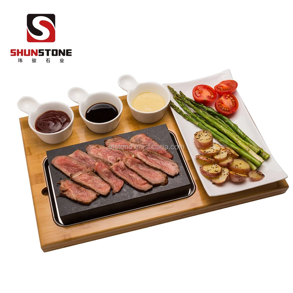 Black Rock Grill Lava Stone Grill Steak Stones Set