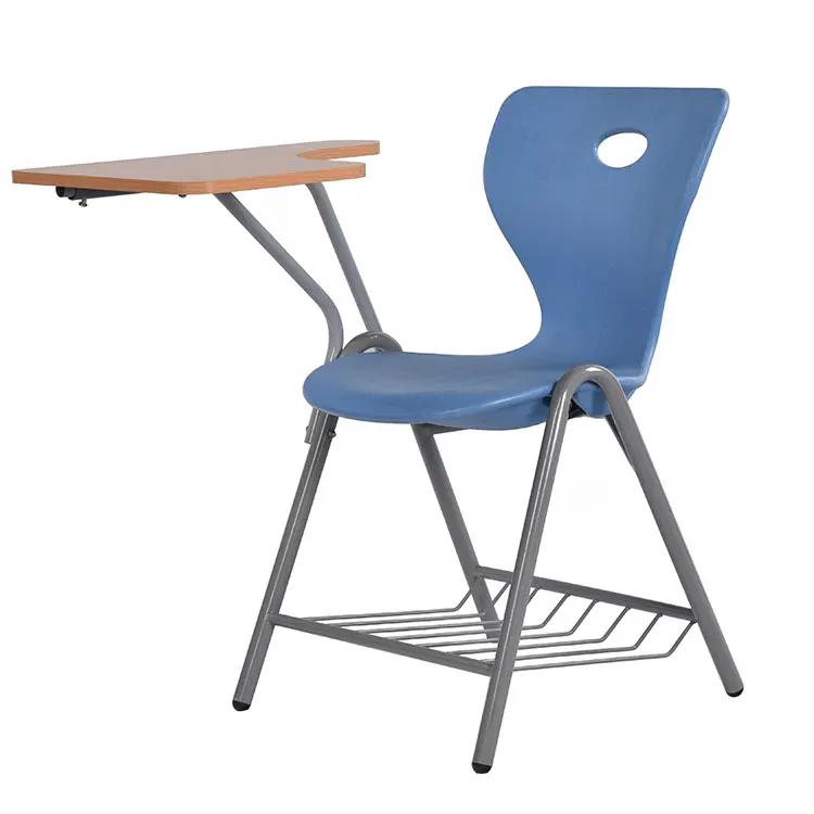 Factory-issued Student Chair Writing Pad Plastic Arm Table School Furniture for College Classroom Escritorio Estudiante Desk
