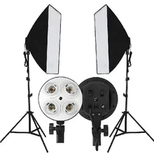 2016 New Photo font b Video b font Studio Sets 50x70cm E27 4in1 4xHead Socket With