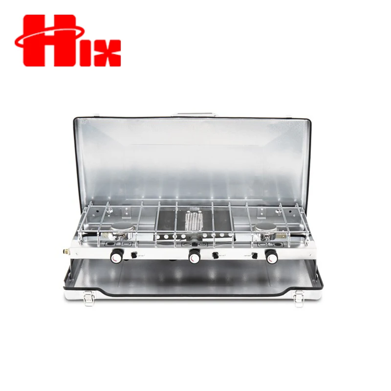 Japanese Cheap 3 burner Table Gas Stove with Glass Cover