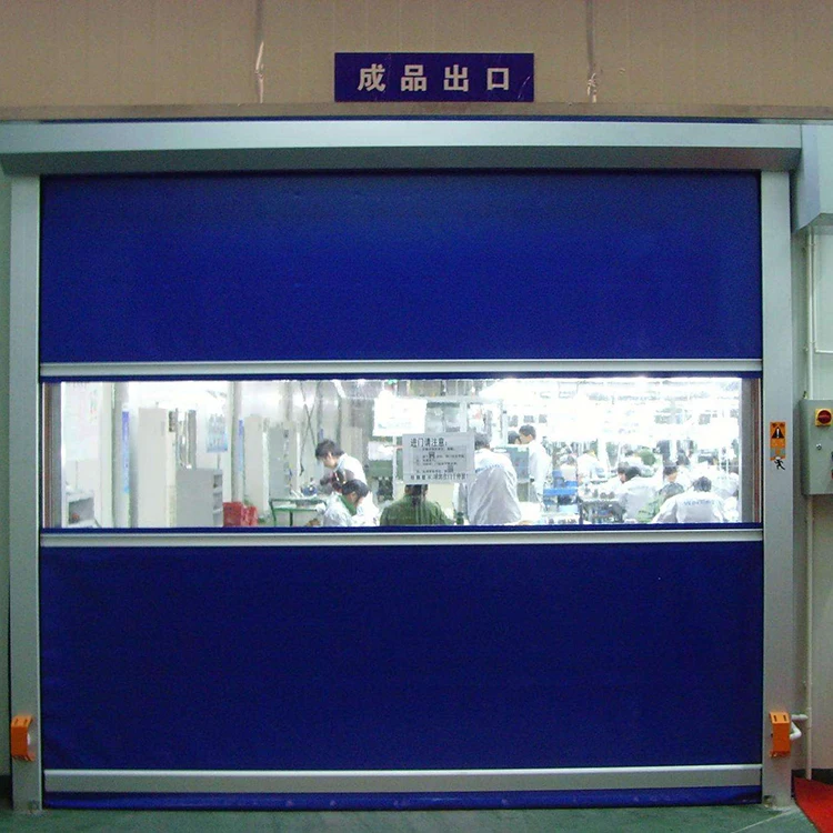 Industrial High Speed Door Automatic Revolving PVC Rolling Door for Clean Room and Storage Logistics