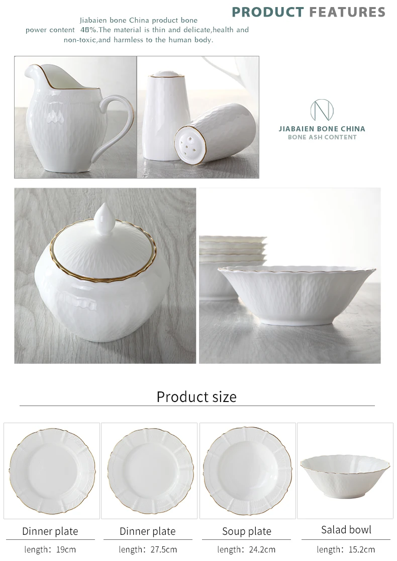 Top Choice Dinnerware 108 Pcs Porcelain Dinnerware Set Royal Bone China