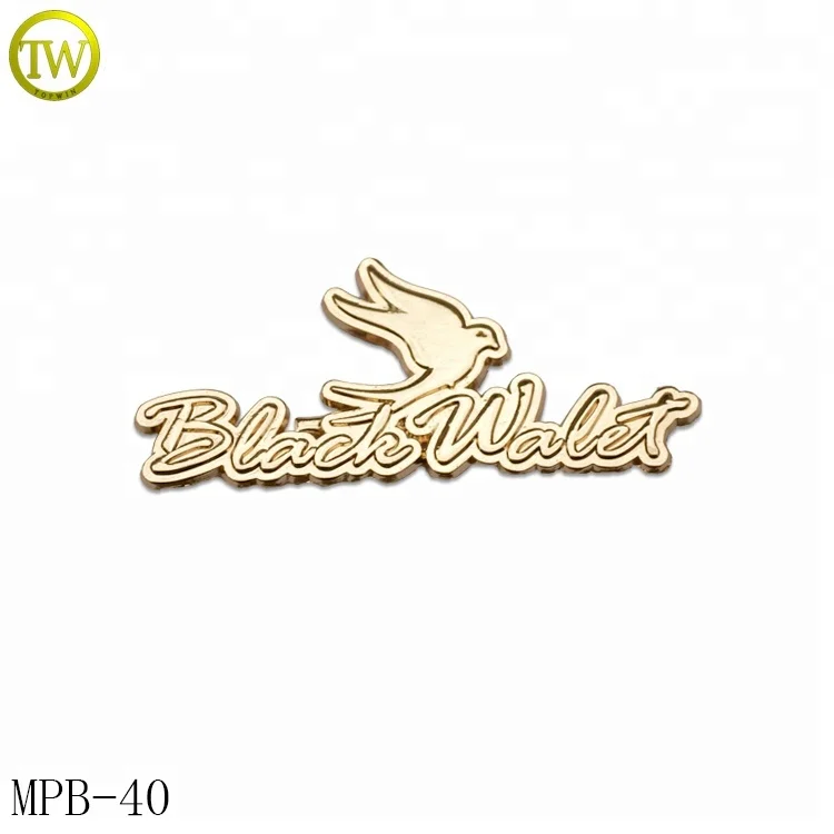 
 Clothing logo badge custom made enamel lapel pin badges with clip pins  <span style=