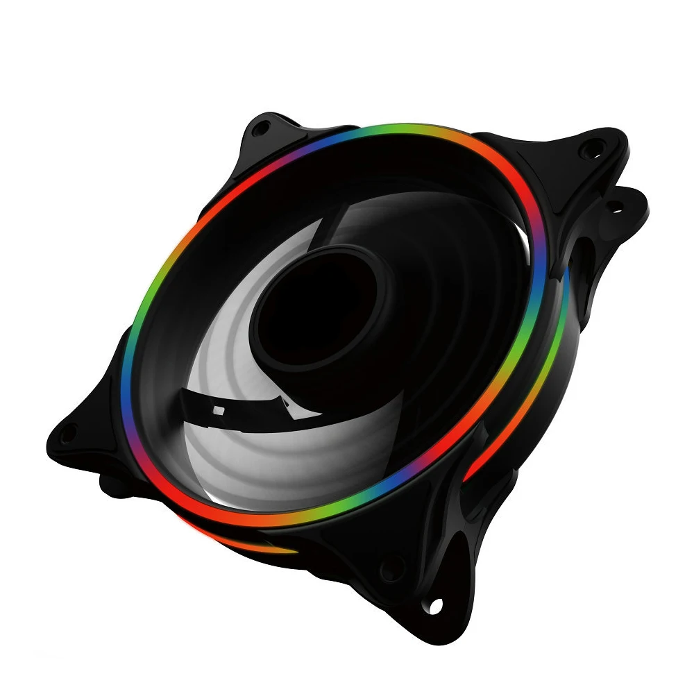 
Работающего на постоянном токе 12 В в RGB охладитель Вентиляторы led 120 Вентилятор охлаждения 120 мм для компьютера ПК чехол 