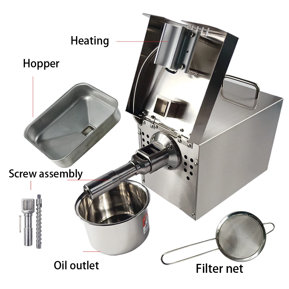 High Oil Output Rate Full Automatic Palm Prickly Pear Sunflower Sesame Seed Oil Extraction Machine