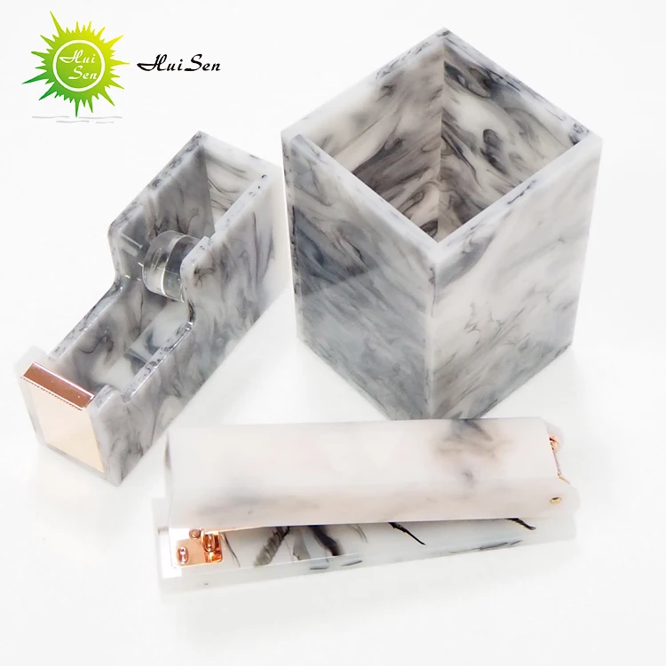 Huisen Канцтовары элегантный набор из 3 предметов акриловая ручка мраморный степлер для