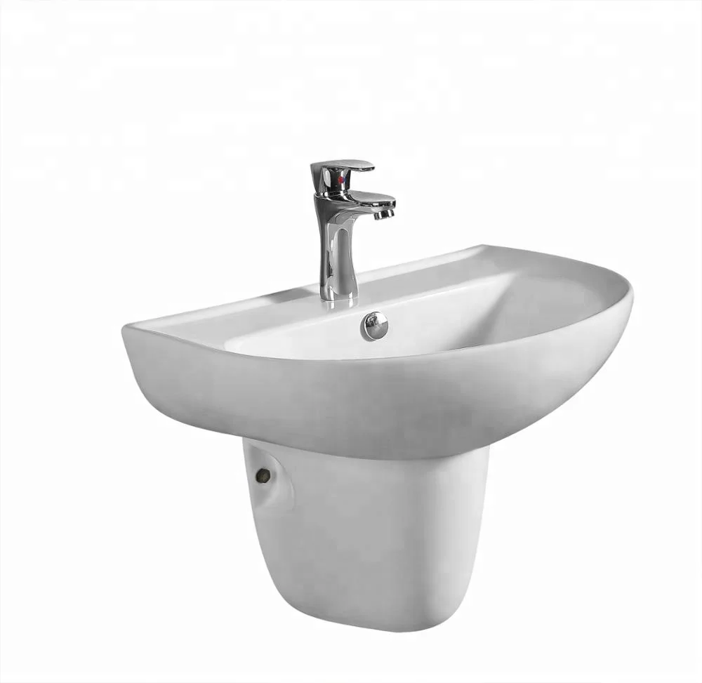 Sanitary Ware Hand Wash Basin Semi Pedestal Wall Mount Sink Buy Ceramic Basin