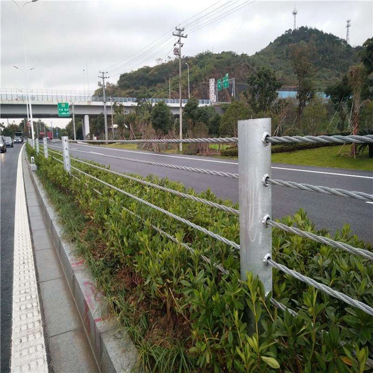 Wire Cable Guardrail System Road and Bridge Safety Protection