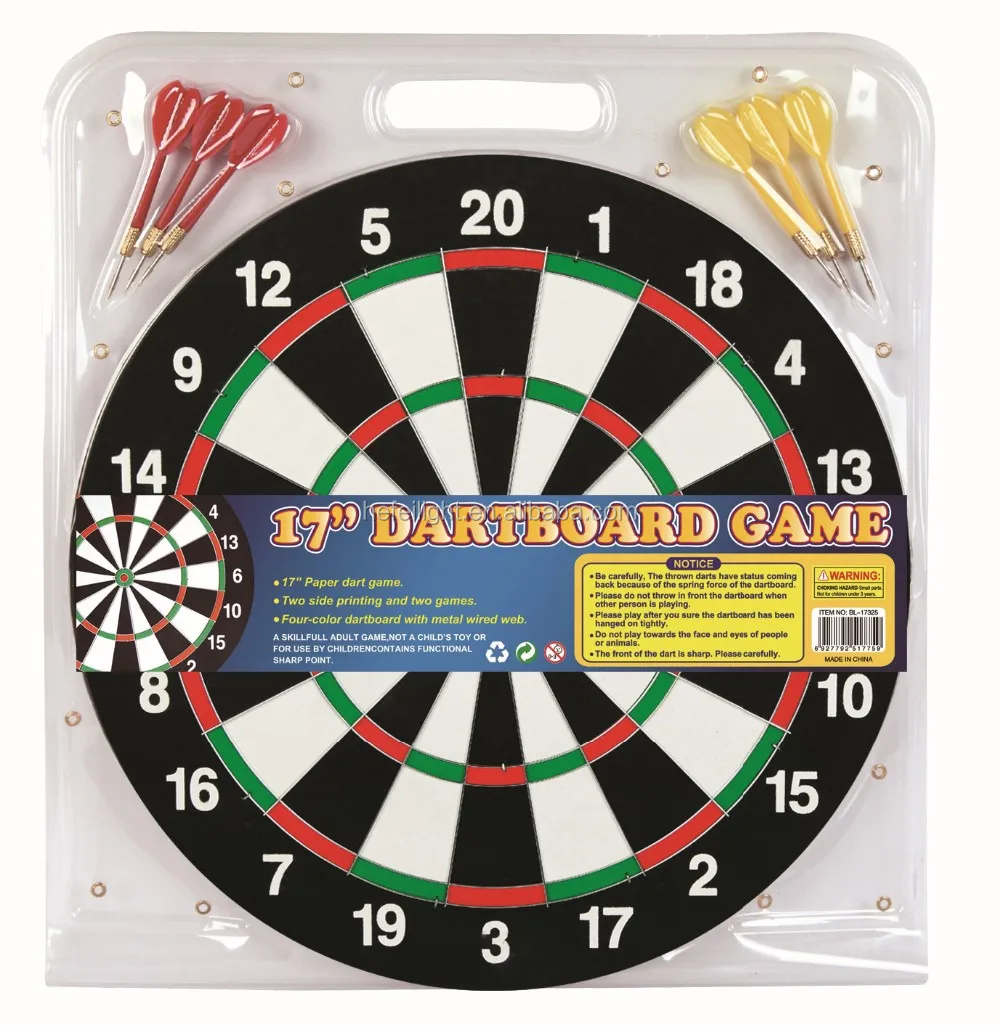 High Quality Entertainment Indoor Games Paper Dartboard With 6*18 G/6