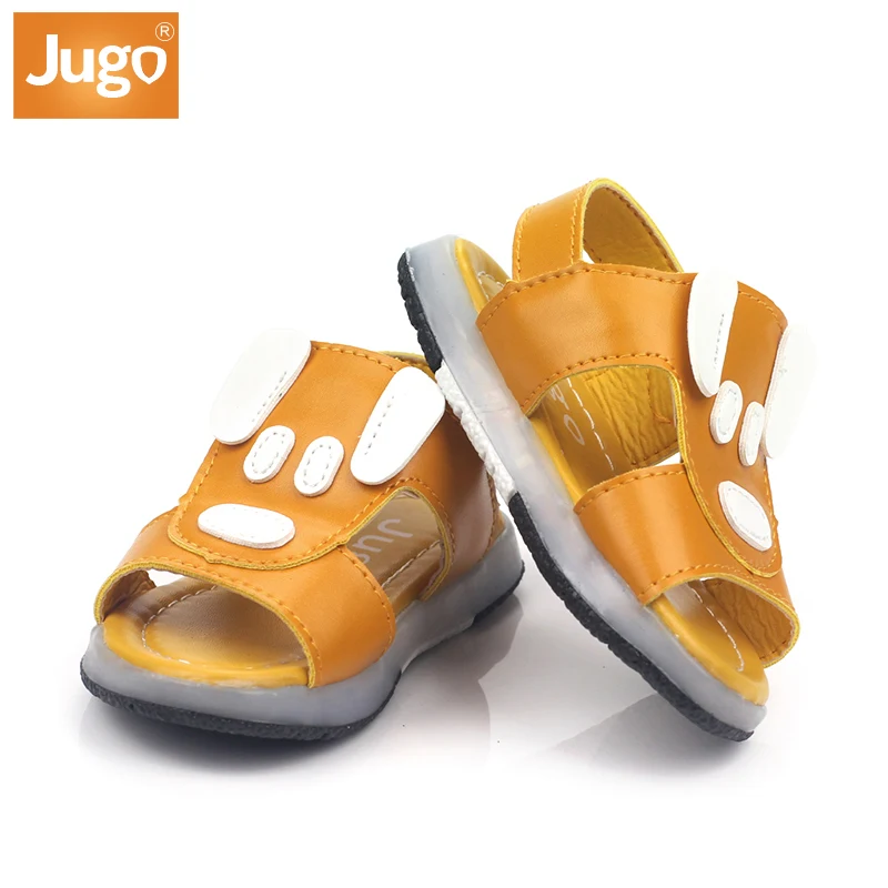 Лидер продаж, детские сандалии для мальчиков, пляжная обувь корейской версии со светодиодной подсветкой