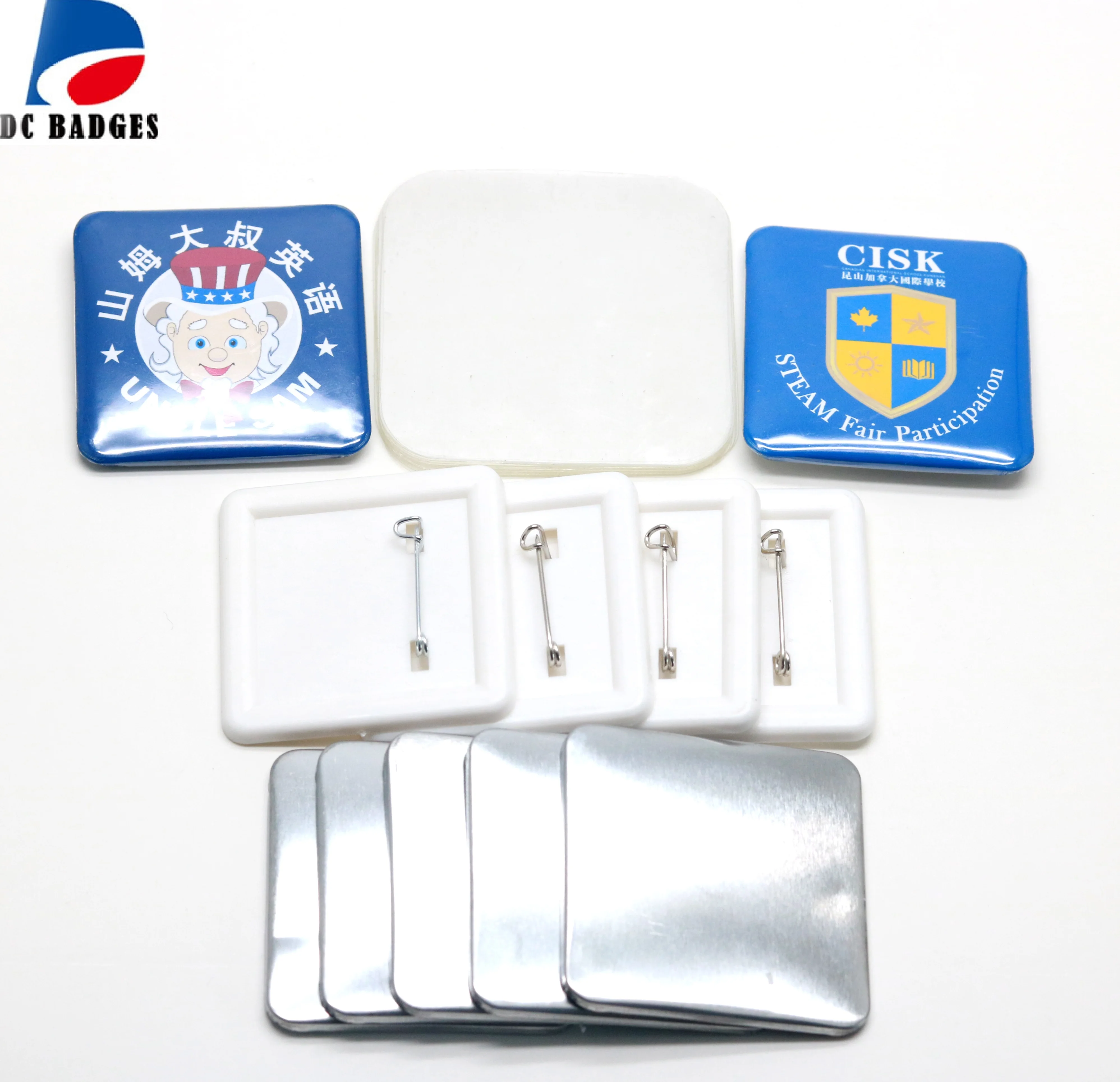 55*55 мм квадратная кнопка значок материал компоненты без фотографий