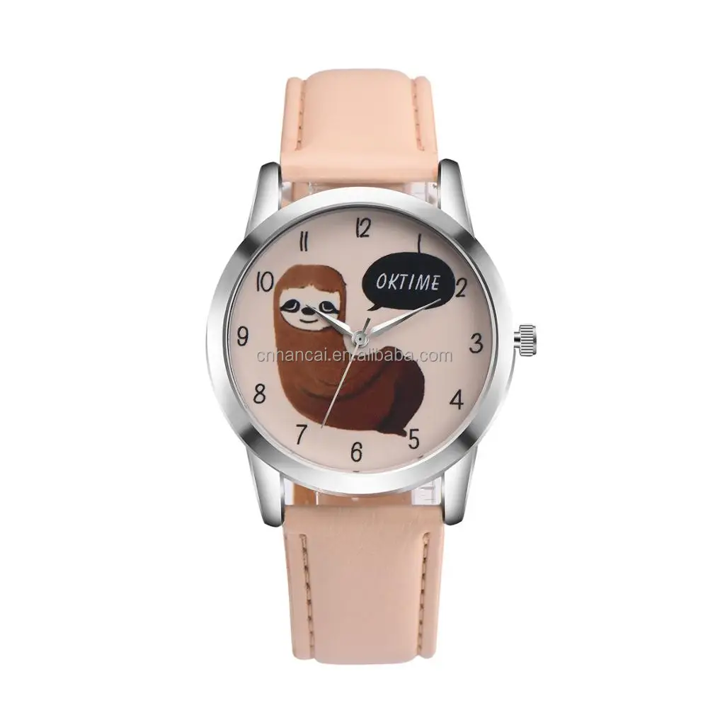 New Arrival Lovely Sloth Leather Watch Fashion Animal Watches For Ladies  Female Number Dial Animal Wristwatches - Buy Sloth Watch Product on  