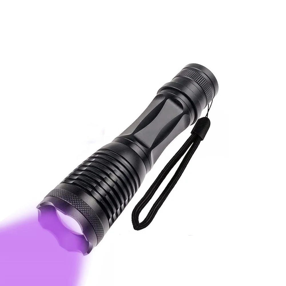 2 Mode T6 Uv Crack Detection Dog Urine Pet Stains Bed Bug Detector Power Ultra Violet Torch Zaklamp LED Blacklight Uv Flashlight