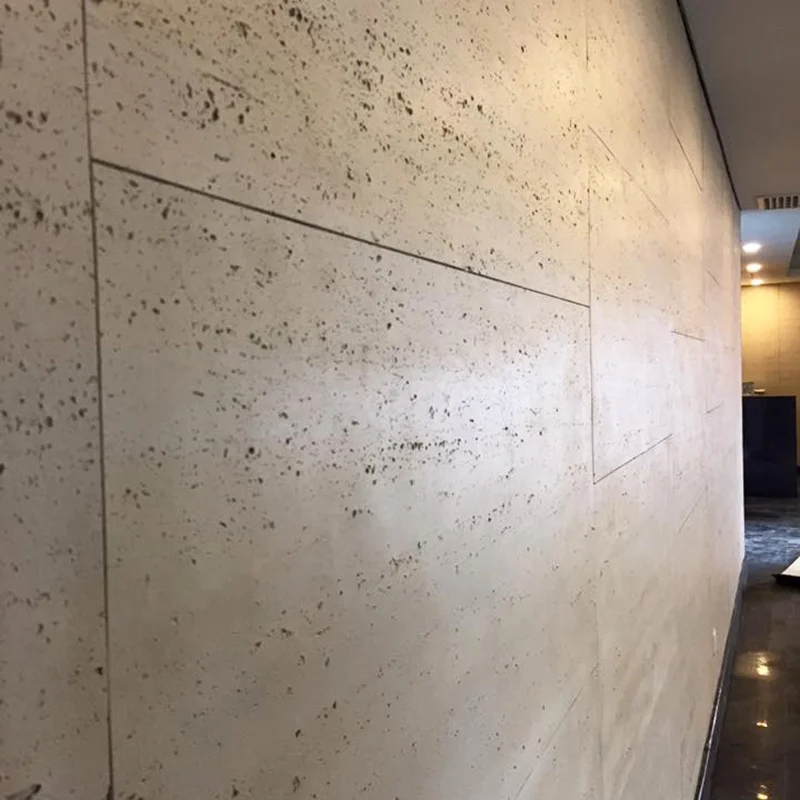 Outside Turkish Artificial Roman Stone Flooring Slabs Travertine Tiles