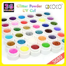 3689 GDCOCO New Arrival 36 colors Gillter Power UV GEL