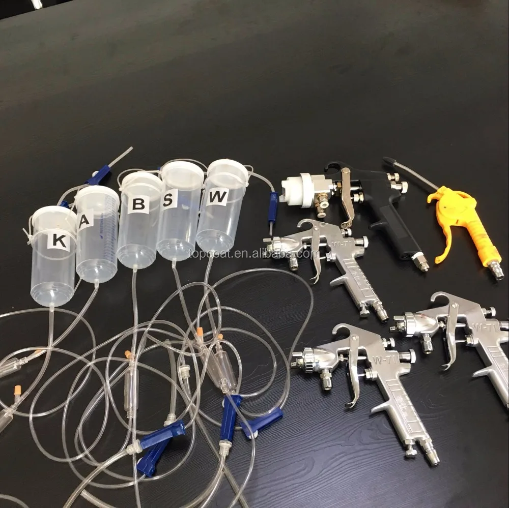 Формула распылителя хромированной краски с покрытием, набор пистолетов для распыления краски
